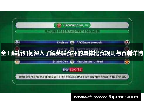 全面解析如何深入了解英联赛杯的具体比赛规则与赛制详情