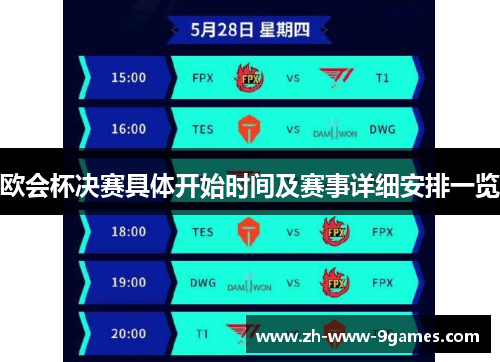 欧会杯决赛具体开始时间及赛事详细安排一览 欧会杯决赛具体开始时间及赛事详细安排一览
